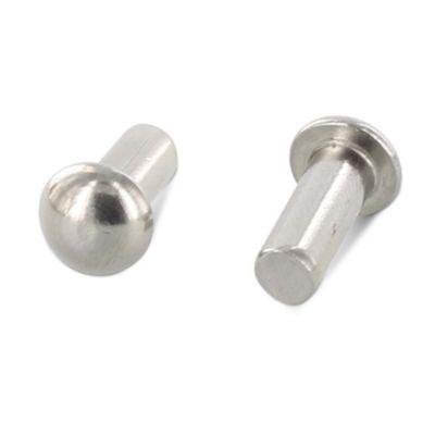 Round-Head Solid Rivets 2.5 x 6 mm, 15-Piece, Stainless Steel A2, DIN 660 / ISO 1051