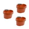 Yardwe Wall-Mounted Plastic Planter, Brown, Strap-Mounted view 1