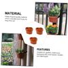 Yardwe Wall-Mounted Plastic Planter, Brown, Strap-Mounted view 3