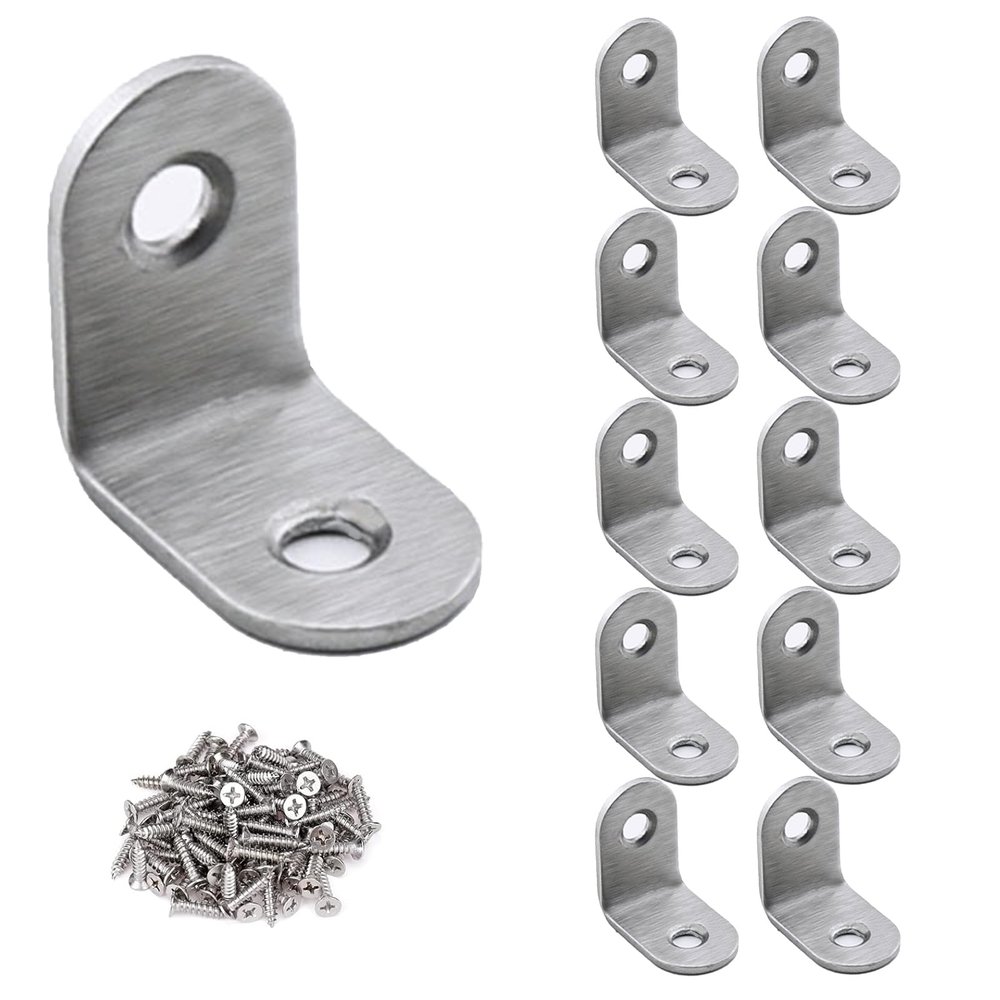 10 Stainless Steel Corner Braces, Style 2