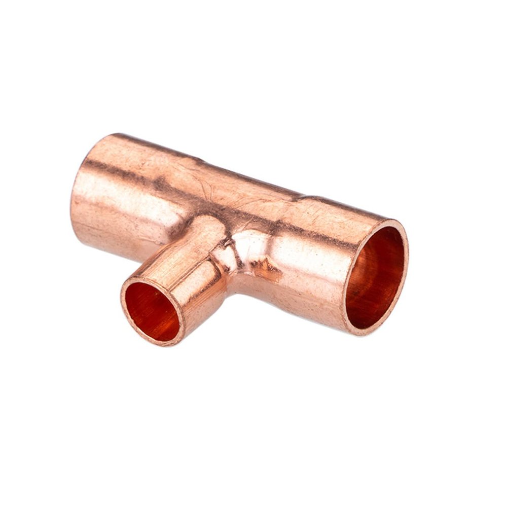 1 Pc. Welded Copper Tube with Three Connections, M10 Large-End Inner Diameter, M8 Small-End Inner Diameter