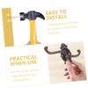 STOBAZA Rotating Iron Wall Hook with Three Arms, Coffee Color view 3