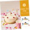 Vaguelly 3-Piece Space-Themed Paper Cake Decorations for Birthdays and Parties view 3