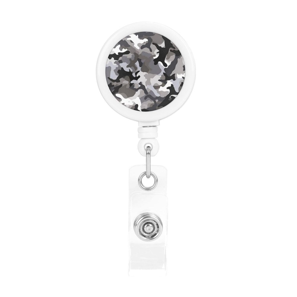 Retractable Badge Holder with Belt Clip and Key Ring
