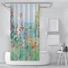 UERWOWELL Childe Hassam Red Flower in the Garden Shower Curtain Set, 180 x 200 cm view 2