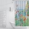 UERWOWELL Childe Hassam Red Flower in the Garden Shower Curtain Set, 180 x 200 cm view 3