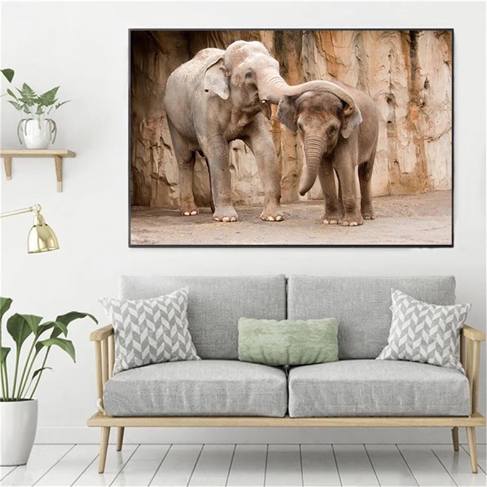 5D Diamond Painting Elephant Kit, 80 x 100 cm