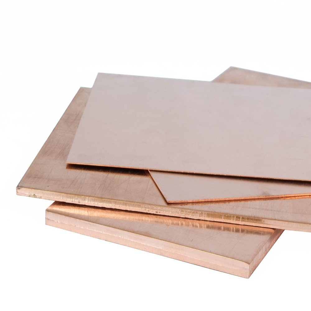 Copper Sheet 5 mm Cu 99.9%, 150 x 400 mm, Custom Cut Available