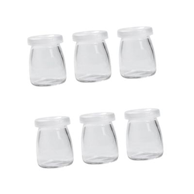 LIFKOME Glass Jars with Lids, 6-Pack, 200 mL
