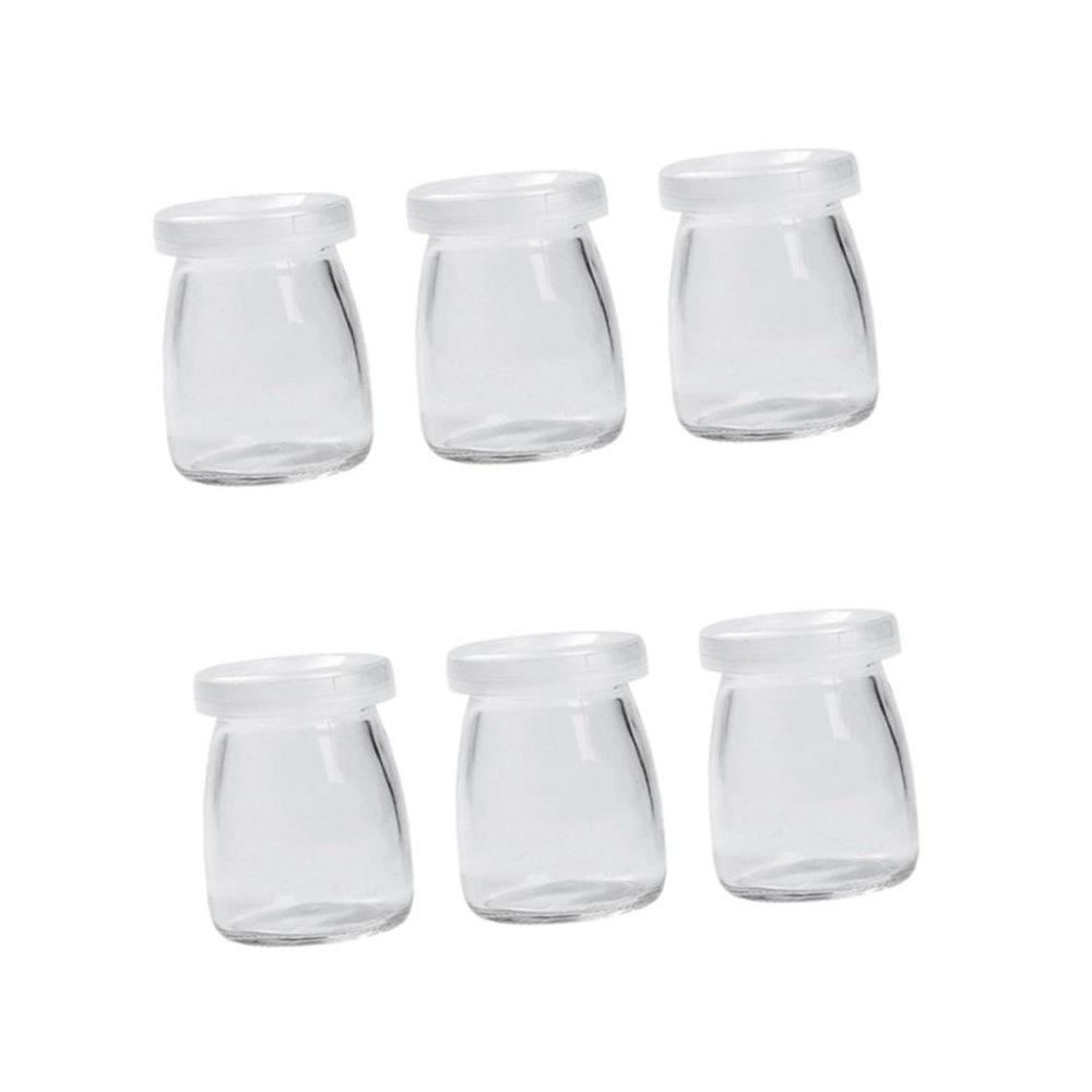 LIFKOME Glass Jars with Lids, 6-Pack, 200 mL