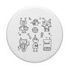 Cute Doodle Robot PopSockets PopGrip with Interchangeable Top view 3