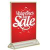 6-Pack 5 x 7-Inch Acrylic Sign Holders with Gold Edges and Vertical Stand, Double-Sided Table Holders for Weddings view 2