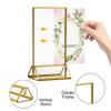 6-Pack 5 x 7-Inch Acrylic Sign Holders with Gold Edges and Vertical Stand, Double-Sided Table Holders for Weddings view 3