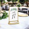 6-Pack 5 x 7-Inch Acrylic Sign Holders with Gold Edges and Vertical Stand, Double-Sided Table Holders for Weddings view 4
