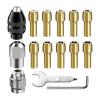 15-Piece Brass Collet Chuck Set for Dremel, 0.5–3.2 mm view 1
