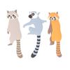 MAGICLULU Self-Adhesive Wall Hooks, No Drilling, 3-Pack, Cat and Raccoon Design view 1