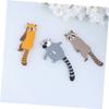 MAGICLULU Self-Adhesive Wall Hooks, No Drilling, 3-Pack, Cat and Raccoon Design view 3