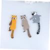 MAGICLULU Self-Adhesive Wall Hooks, No Drilling, 3-Pack, Cat and Raccoon Design view 4