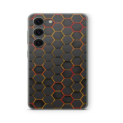 Skins4u Protective Skin Cover Sticker Compatible with Samsung Galaxy S23 Ultra, Exo Red