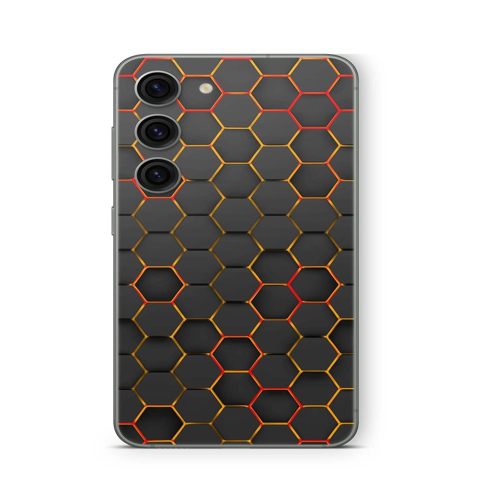 Skins4u Protective Skin Cover Sticker Compatible with Samsung Galaxy S23 Ultra, Exo Red