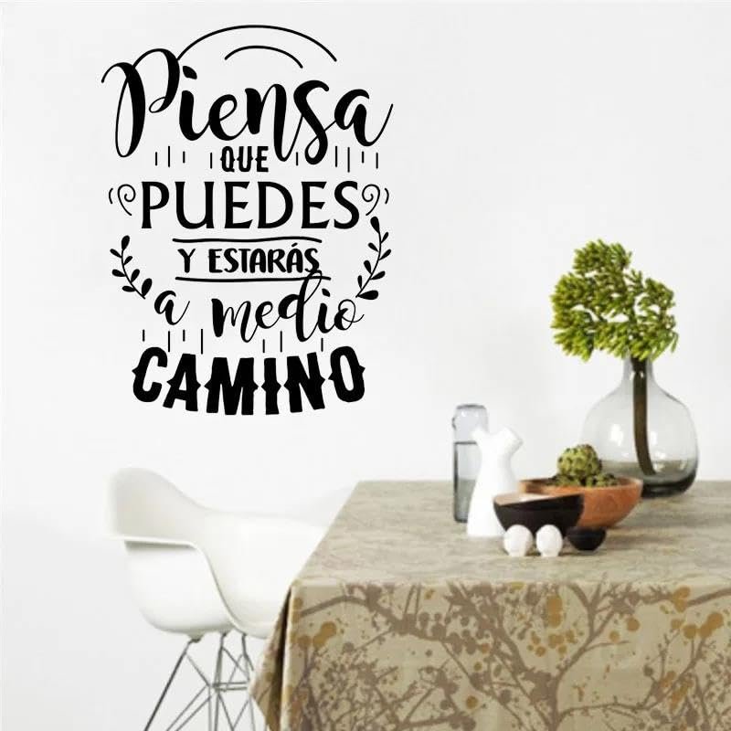 YOUSHIHUI Spanish Quote Vinyl Wall Decal, 56 x 49 cm