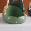 Resin Ashtray Without Lid, Decorative Girl Design, 5.51 x 8.85 in (Color) view 3