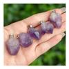 OURVER Amethyst Raw Point Pendant, Natural Crystal Gemstone Jewelry view 1