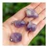 OURVER Amethyst Raw Point Pendant, Natural Crystal Gemstone Jewelry view 2