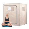 Portable Steam Sauna Tent for 2 People, Full-Size Double Sauna Tent, Black Gray view 4