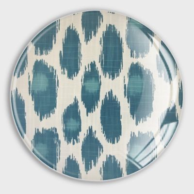 Evans1nism Blue Chinoiserie Glass Refrigerator Magnets, Ikat Style, 4-Piece Set