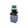 KLVN LA38 LED Selector Push-Button Rotary Switch, 2-Position, Illuminated, Latching, 1NO 1NC, Green, AC 220V view 1