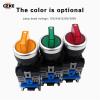 KLVN LA38 LED Selector Push-Button Rotary Switch, 2-Position, Illuminated, Latching, 1NO 1NC, Green, AC 220V view 2