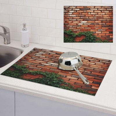Kitchen Dish Drying Mat, 18 x 24 in, Absorbent, Heat-Resistant, Non-Slip