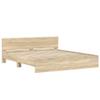 vidaXL Bed Frame with Headboard Sonoma Oak 63 x 79 in view 1