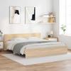 vidaXL Bed Frame with Headboard Sonoma Oak 63 x 79 in view 2