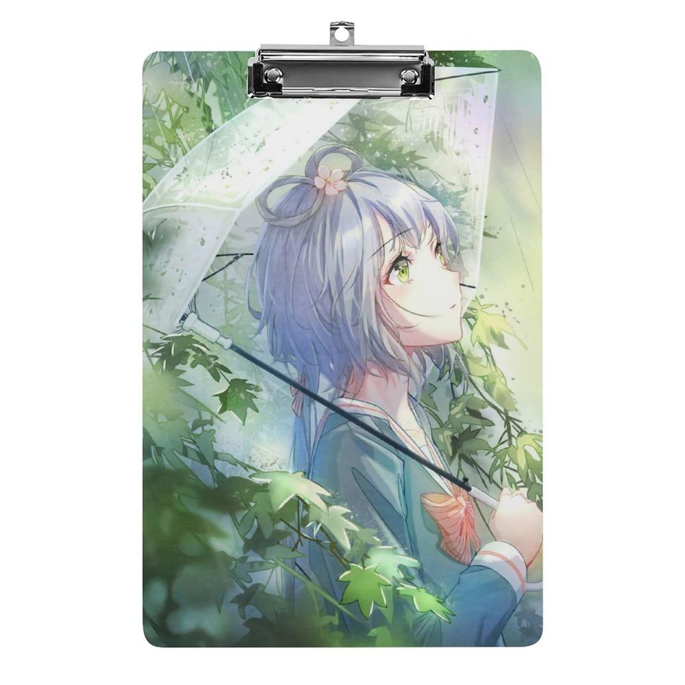 Cute Girl Hanging Clipboard for Paper Documents