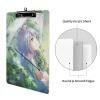Cute Girl Hanging Clipboard for Paper Documents view 3