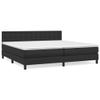 Willood Black Faux Leather Box Spring Bed with Mattress, 200 x 200 cm view 2