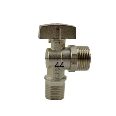 1-Piece 1/2" BSP to 3/4" BSP Male-Thread 90° Ball Angle Valve