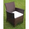 BaraSh 5-Piece Brown Poly Rattan Garden Dining Set with Cushions view 4