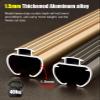 Double Wall-Mounted Curtain Track for Bay Windows, Decorative Double Track with Complete Hardware Kit (Gold) view 2