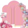 Gawicpy Wedding Arch Stand, 3-Piece Metal Set, Pink view 1