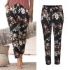 Women's Linen and Athletic Pants, High-Waisted Wide-Leg Black Baggy Jeans, Y2K Training Pants, Polyester-Spandex Bib Overalls, Short Summer Pants view 2