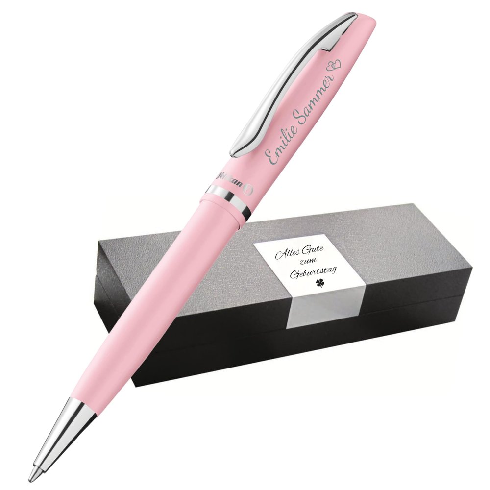 Pelikan Jazz Ballpoint Pen with Engraving, Pastel Rose