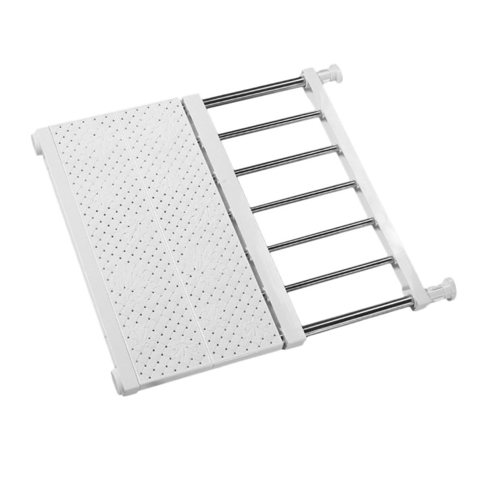 Amosfun White Expandable Closet Shelf for Narrow Spaces
