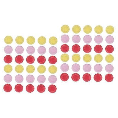 PRETYZOOM 600-Piece Colorful Round Disposable Paper Doilies, Red and Yellow