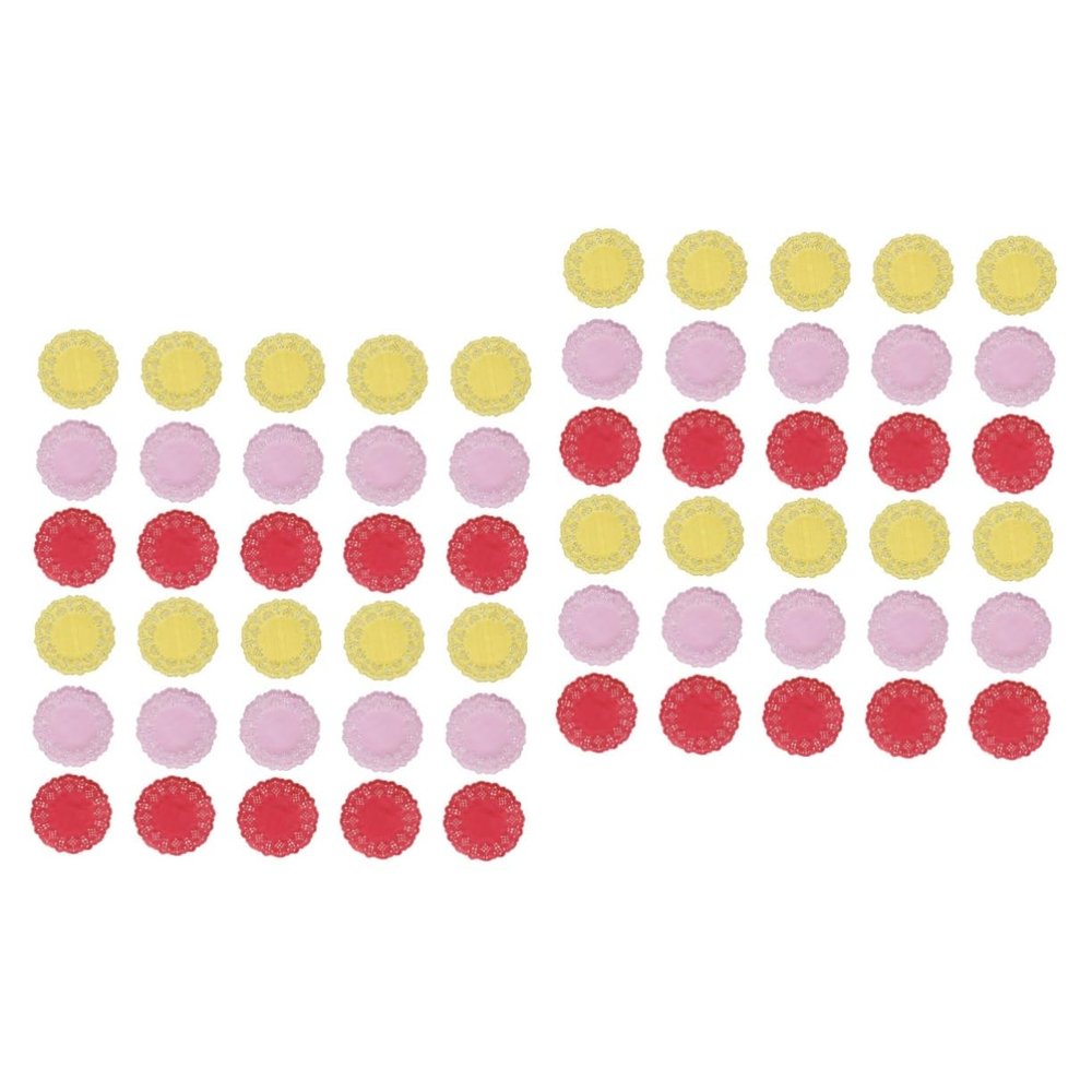 PRETYZOOM 600-Piece Colorful Round Disposable Paper Doilies, Red and Yellow