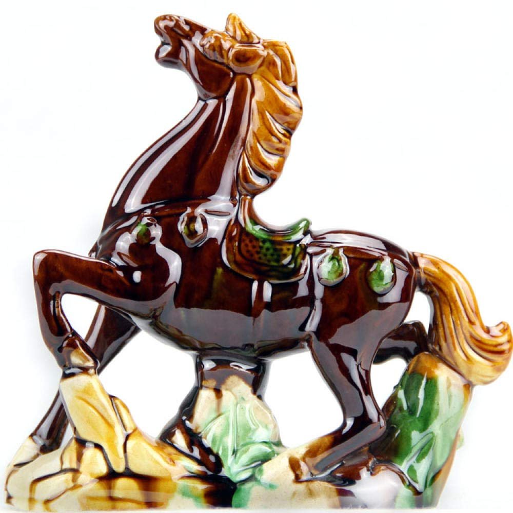 QQYDZSW Mini Ceramic Horse Statue