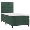 DYRJDJWIDHW Box Spring Bed with Mattress, Dark Green, 100 x 200 cm, Velvet view 3