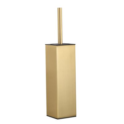 BGL Freestanding Toilet Brush and Holder, Brushed Gold